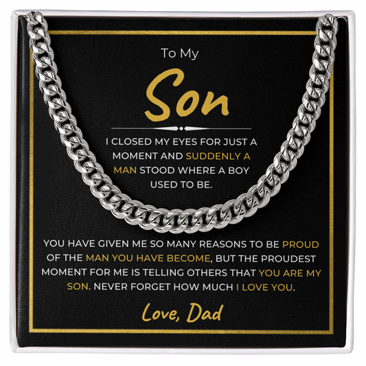 To My Son | You Are My Son | Cuban Link Chain