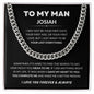 Personalized To My Man | I Gave My Heart To You | Cuban Link Chain