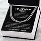 Personalized To My Man | I Gave My Heart To You | Cuban Link Chain
