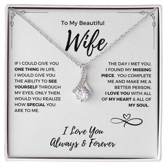 To My Beautiful Wife | The Day I Met You | Alluring Beauty Necklace