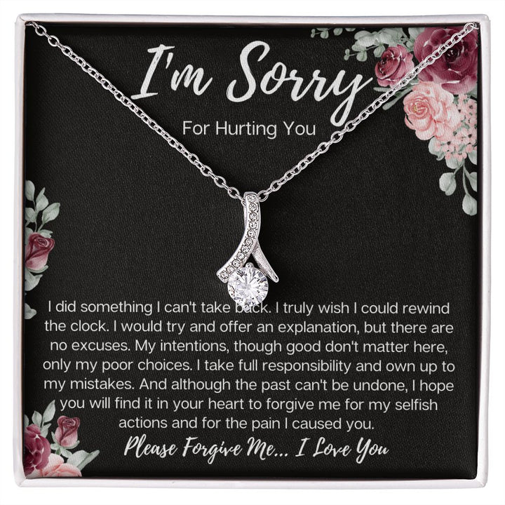 Amazon.com: Message Card Jewelry - Gifts for Women, Handmade Necklace  Personalized I'm Sorry Gift Apology Gift Necklace For Her, please forgive  me gift wife, girlfriend, friend, forgiveness, forgive necklace HHOD3183 :  Clothing,