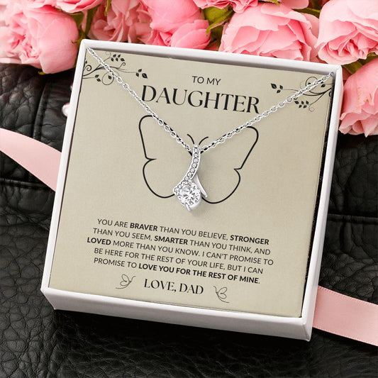 To My Daughter | Braver (Butterfly) | Alluring Beauty Necklacce
