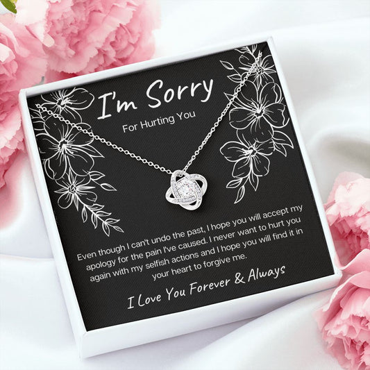 (Almost Sold Out!) I'm Sorry for Hurting You | Black | Love Knot Necklace