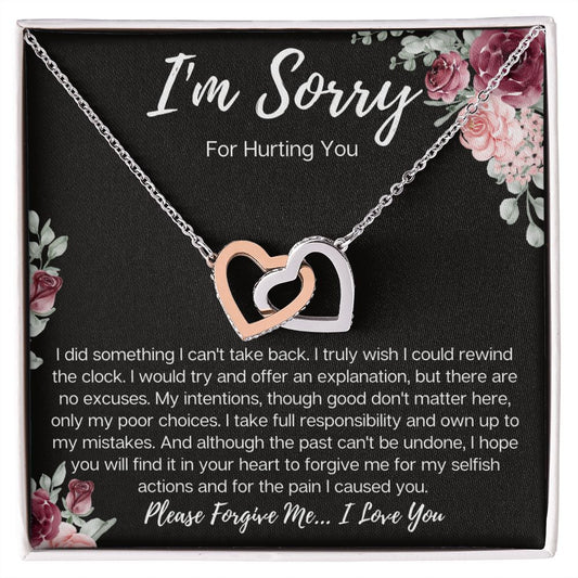 I'm Sorry For Hurting You | Turn Back the Clock | Interlocking Hearts Necklace