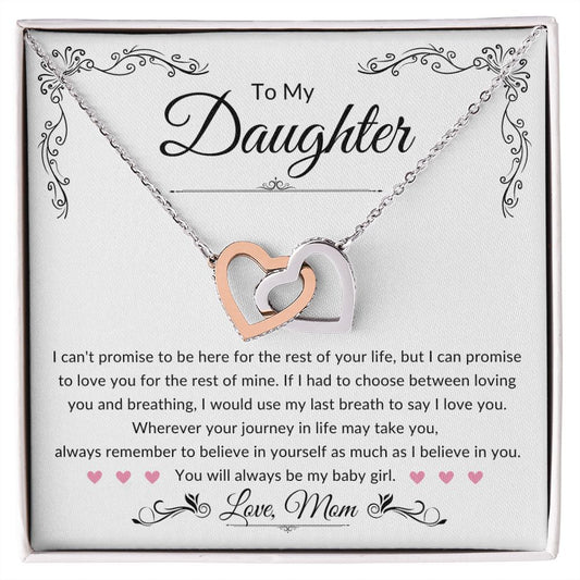 To My Daughter | If I Had to Choose (Love Mom) | Interlinking Hearts Necklace
