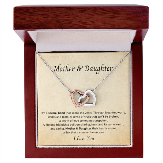 Mother & Daughter | Special Bond | Interlinking Hearts Necklace