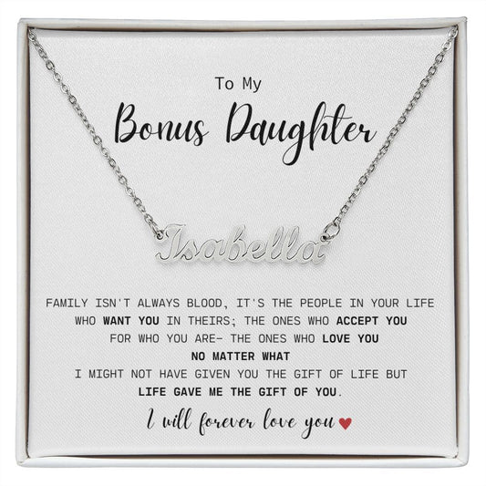 Bonus Daughter | Personalized Name Necklace