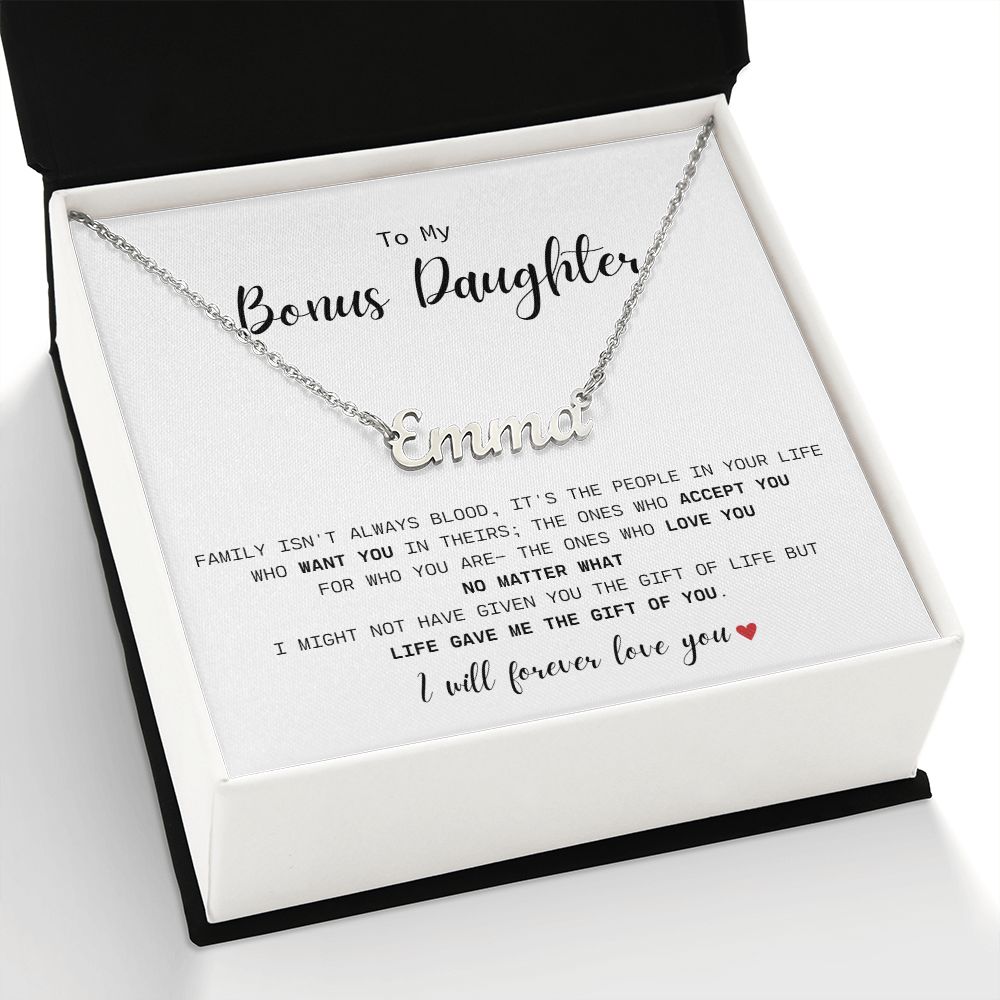 Bonus Daughter | Personalized Name Necklace