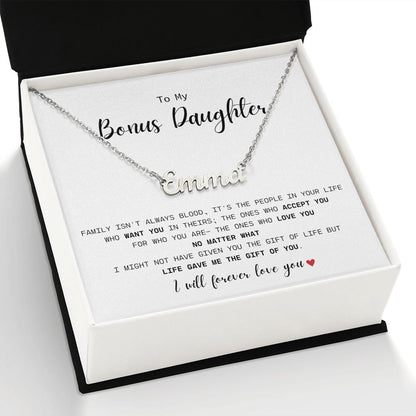 Bonus Daughter | Personalized Name Necklace