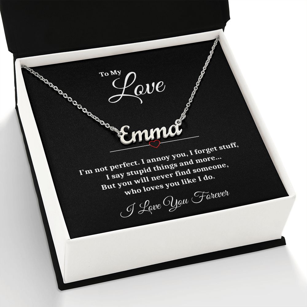 I want a necklace with my name cheap on it