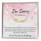 I'm Sorry | Never Want to Hurt You (Pink) | Personalized Name Necklace