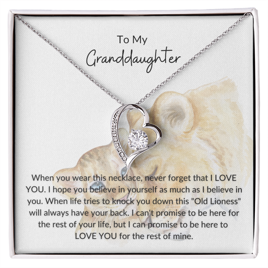 To My Granddaughter | Lioness | Forever Love Necklace