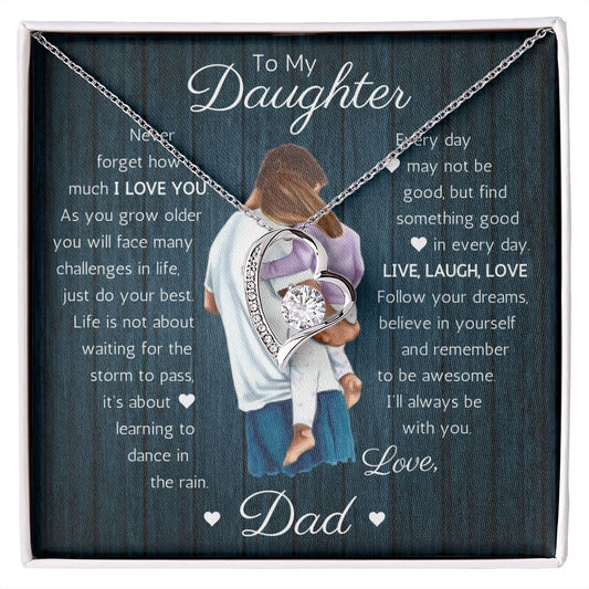 To My Daughter | Live Laugh Love | Forever Love Necklace