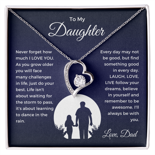 To My Daughter | Laugh Love Live | Forever Love Necklace