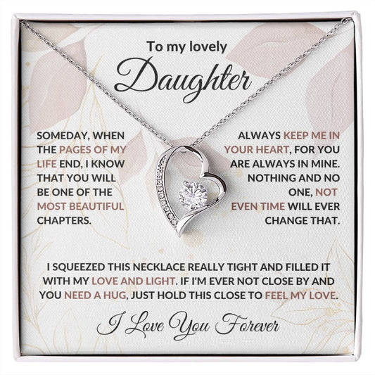 To My Lovely Daughter | Always In My Heart | Forever Love Necklace