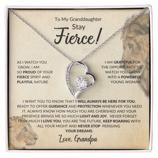 To My Granddaughter | Stay Fierce! | Forever Love Necklace
