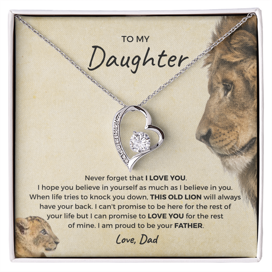 To My Daughter | Proud to be Your Father | Forever Love Necklace
