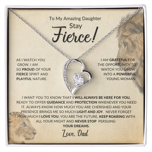To My Amazing Daughter | Stay Fierce! | Forever Love Necklace