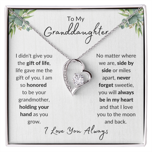 To My Granddaughter | The Gift of You | Forever Love Necklace