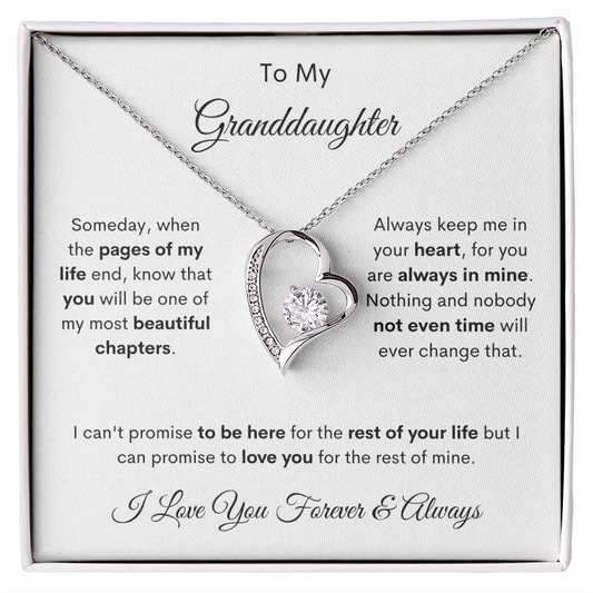 To My Granddaughter | I Can Promise | Forever Love Necklace