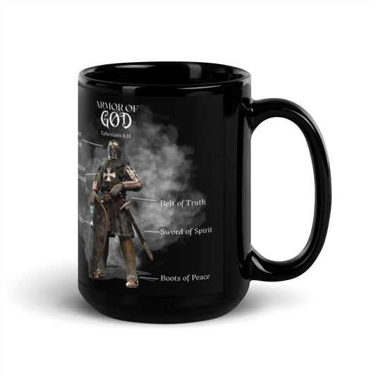 Armor of God | Black Glossy Mug