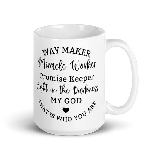 Way Maker | White glossy mug