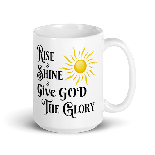 Rise & Shine | White glossy mug